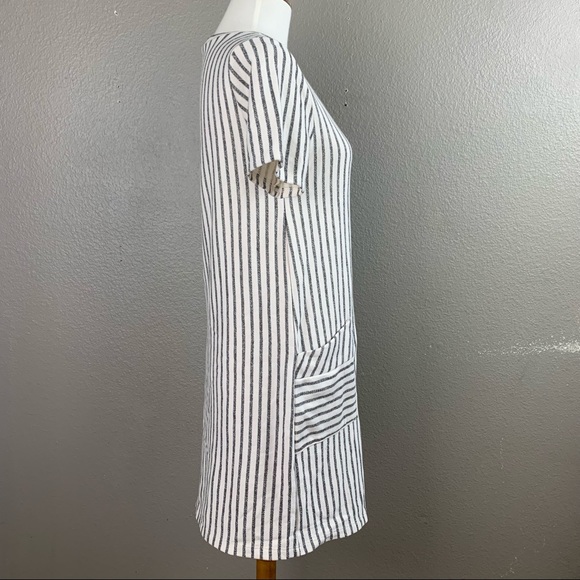 Lazy Sundays striped French terry tee dress - Picture 4 of 14